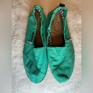 TOMS Green Teal Slip On Shoes, Slides, Loafers